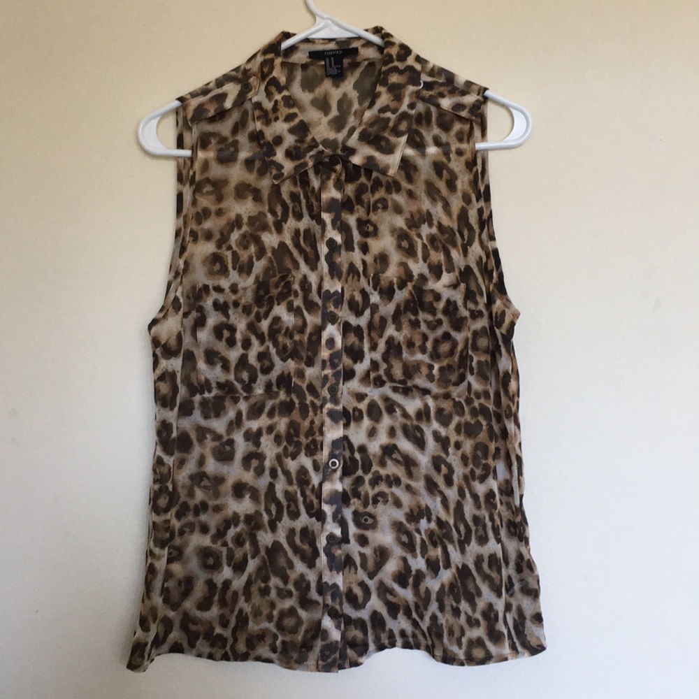 Forever 21 Animal Print Leopard Cheetah Tank Top